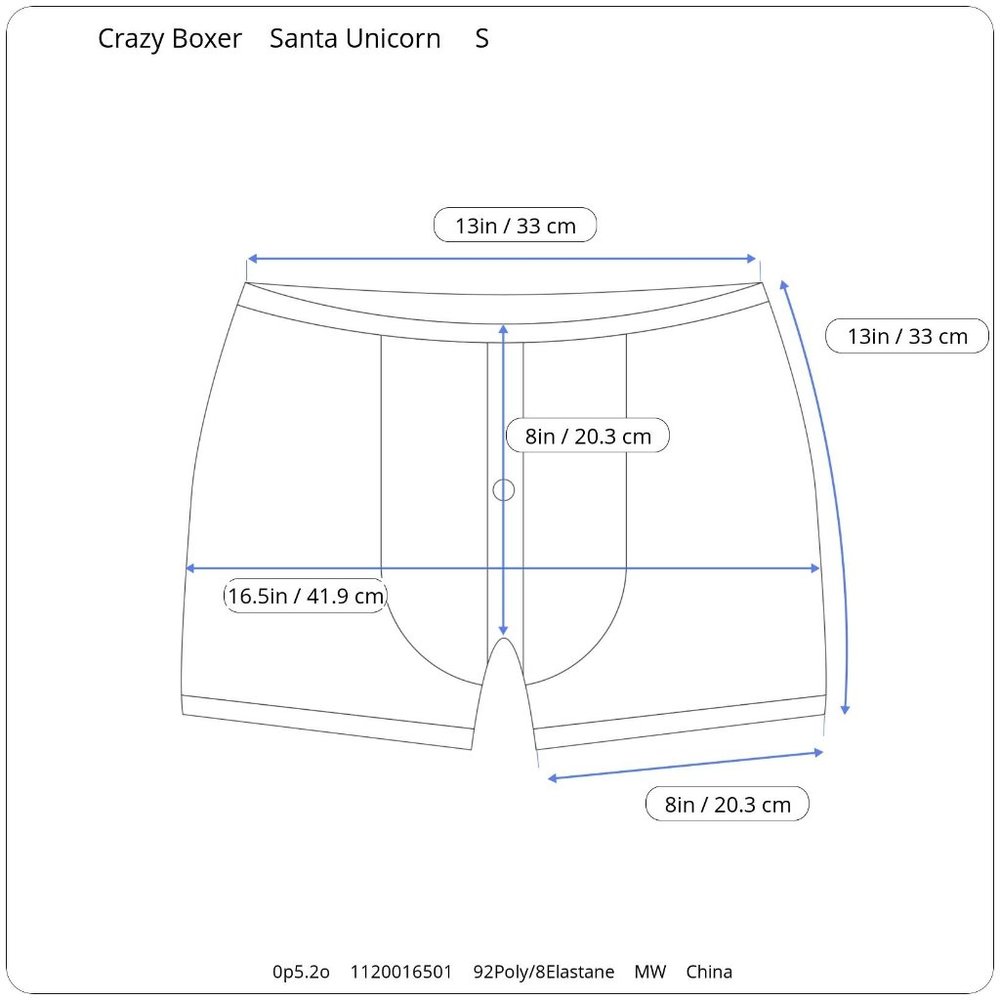 NWT Crazy Boxer 2 Pack Funny Santa Riding Unicorn Christmas Holiday Underwear S - Picture 10 of 10